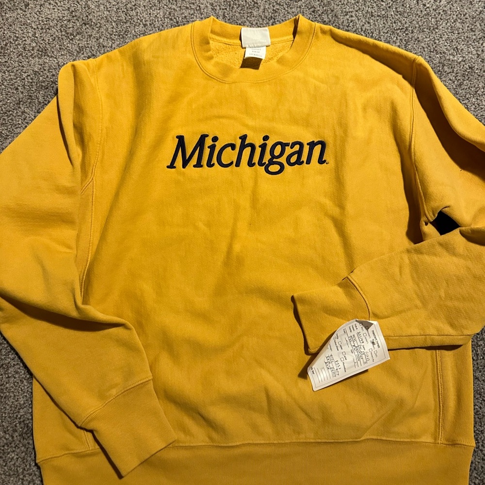 Champion Yellow Michigan Sweatshirt